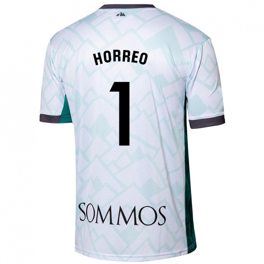 Kids Football Berto Hórreo #1 White Green Away Jersey 2024/25 T-Shirt Nz