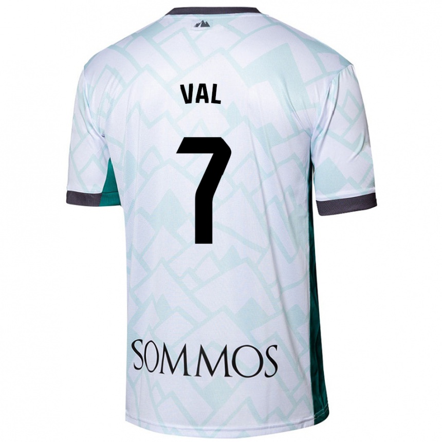 Kids Football Rodri Val #7 White Green Away Jersey 2024/25 T-Shirt Nz