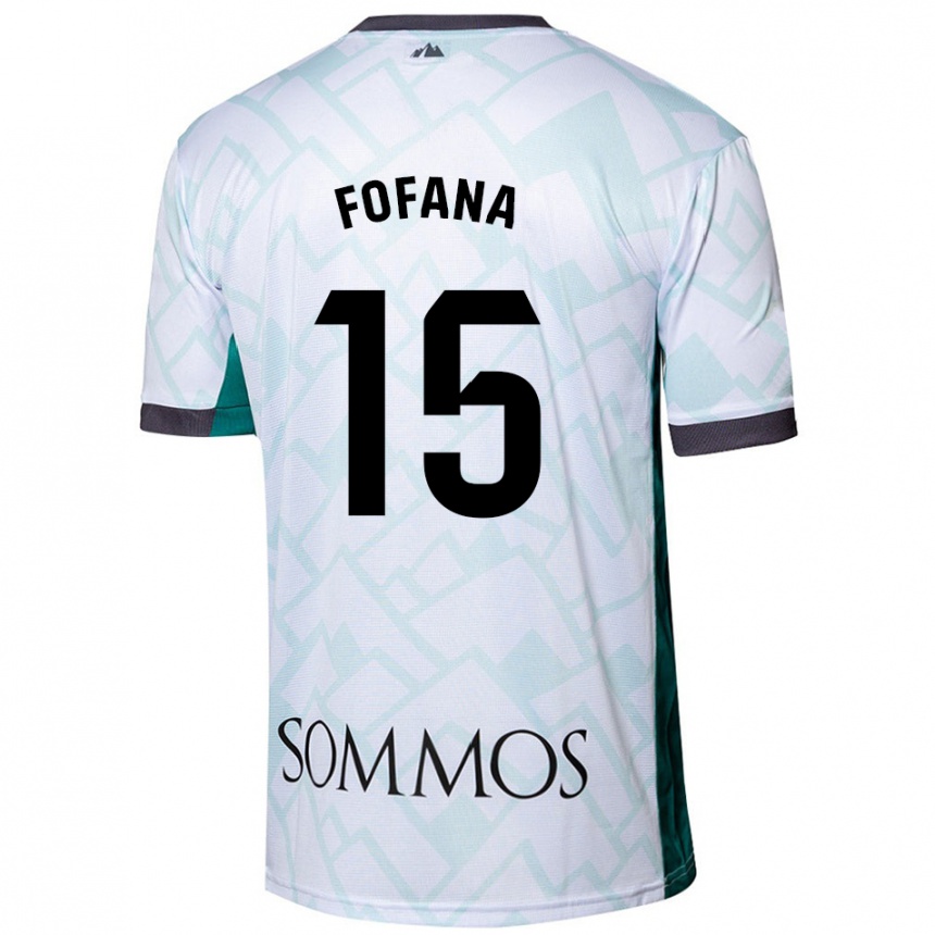 Kids Football Fadia Fofana #15 White Green Away Jersey 2024/25 T-Shirt Nz