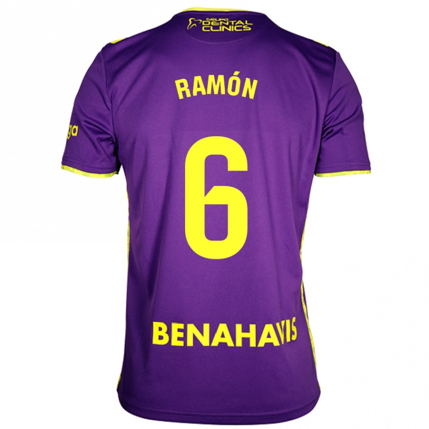 Kids Football Ramón Enríquez #6 Purple Yellow Away Jersey 2024/25 T-Shirt Nz