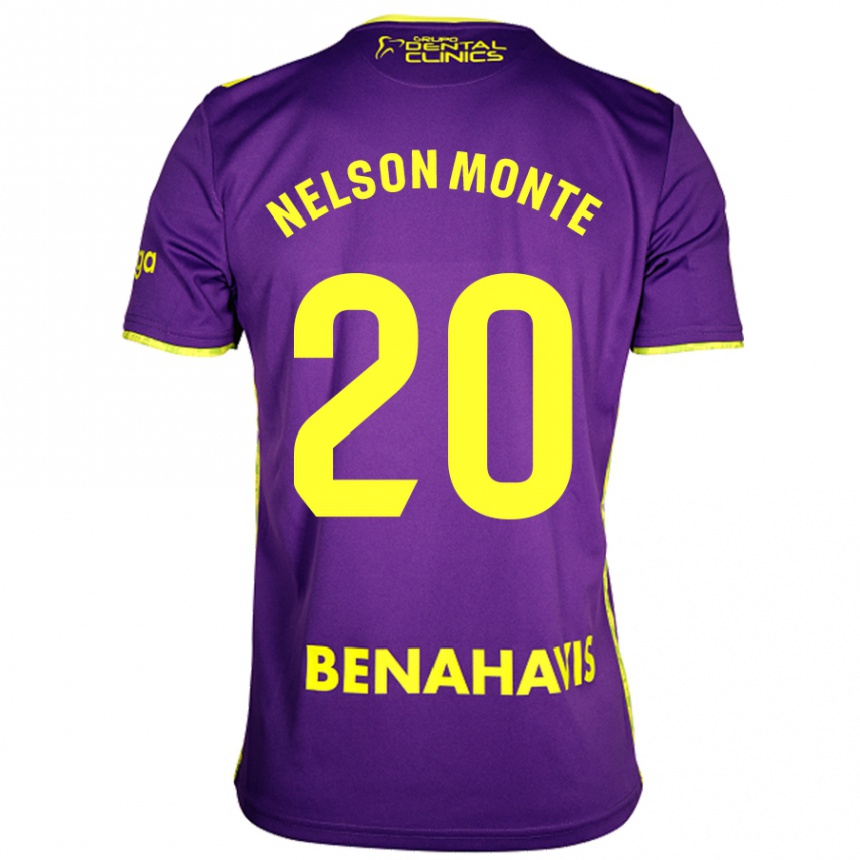 Kids Football Nélson Monte #20 Purple Yellow Away Jersey 2024/25 T-Shirt Nz