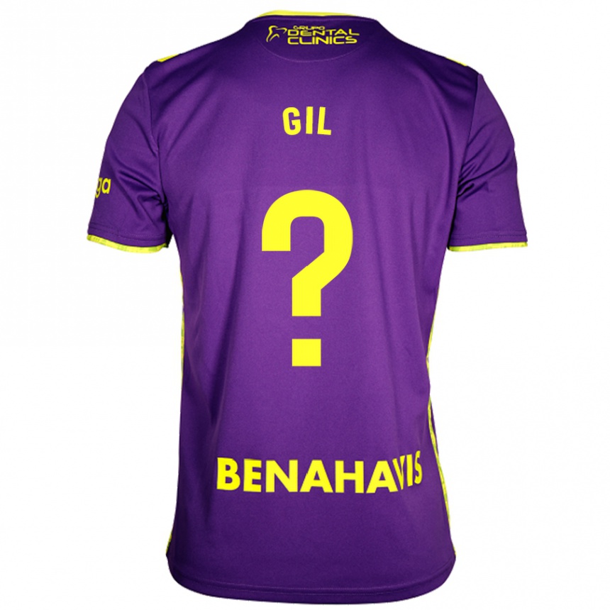 Kids Football José Gil #0 Purple Yellow Away Jersey 2024/25 T-Shirt Nz