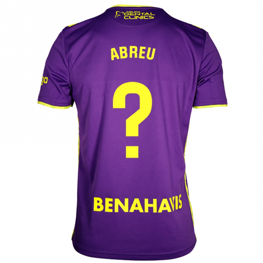 Kids Football Marco Abreu #0 Purple Yellow Away Jersey 2024/25 T-Shirt Nz