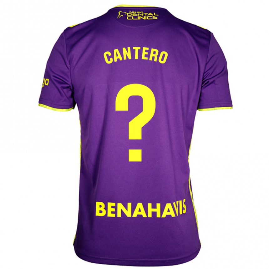 Kids Football José Cantero #0 Purple Yellow Away Jersey 2024/25 T-Shirt Nz