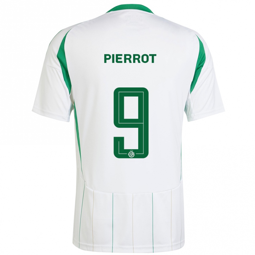 Kids Football Frantzdy Pierrot #9 White Green Away Jersey 2024/25 T-Shirt Nz