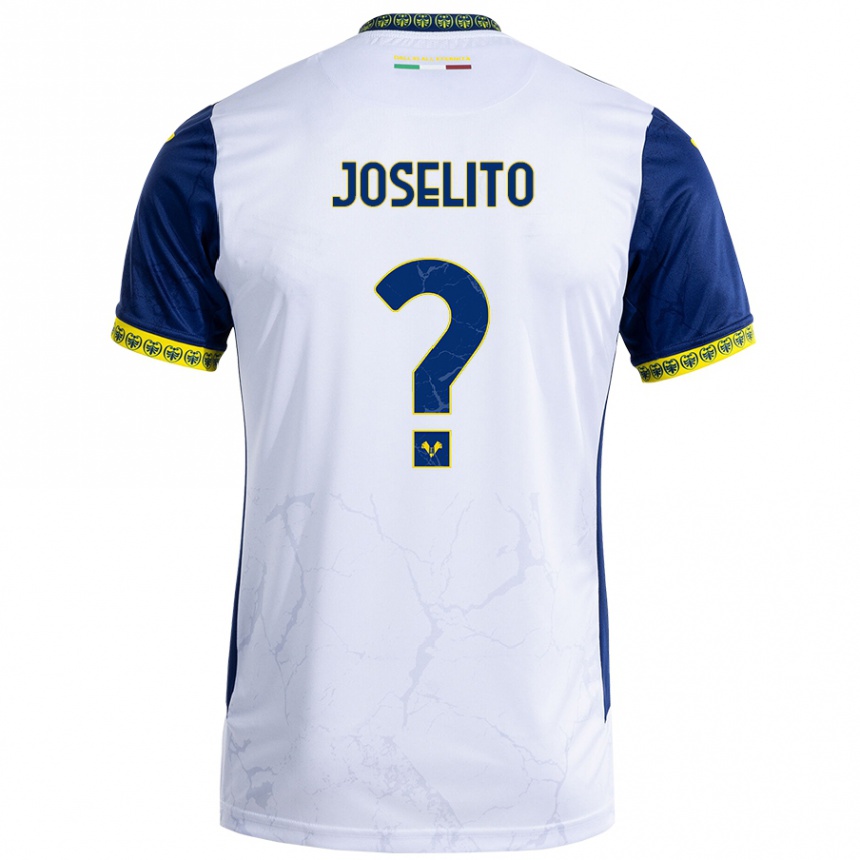 Kids Football Joselito #0 White Blue Away Jersey 2024/25 T-Shirt Nz