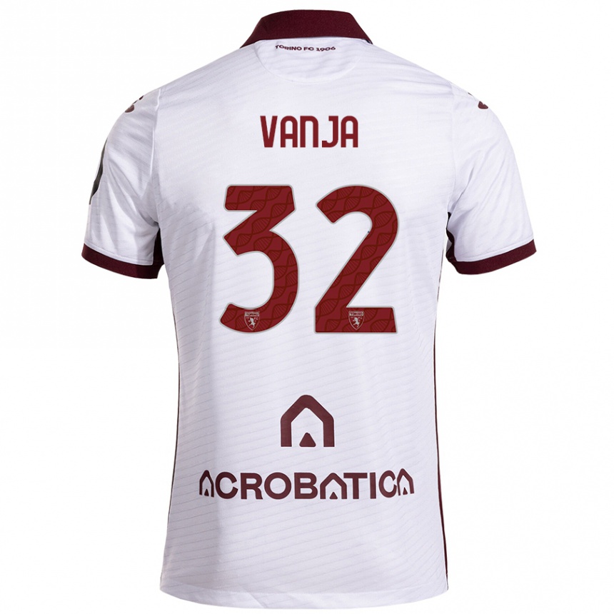 Kids Football Vanja Milinković-Savić #32 White Maroon Away Jersey 2024/25 T-Shirt Nz