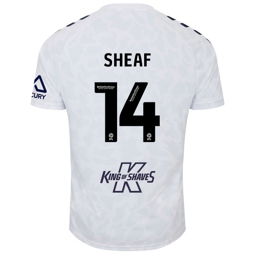 Kids Football Ben Sheaf #14 White Away Jersey 2024/25 T-Shirt Nz