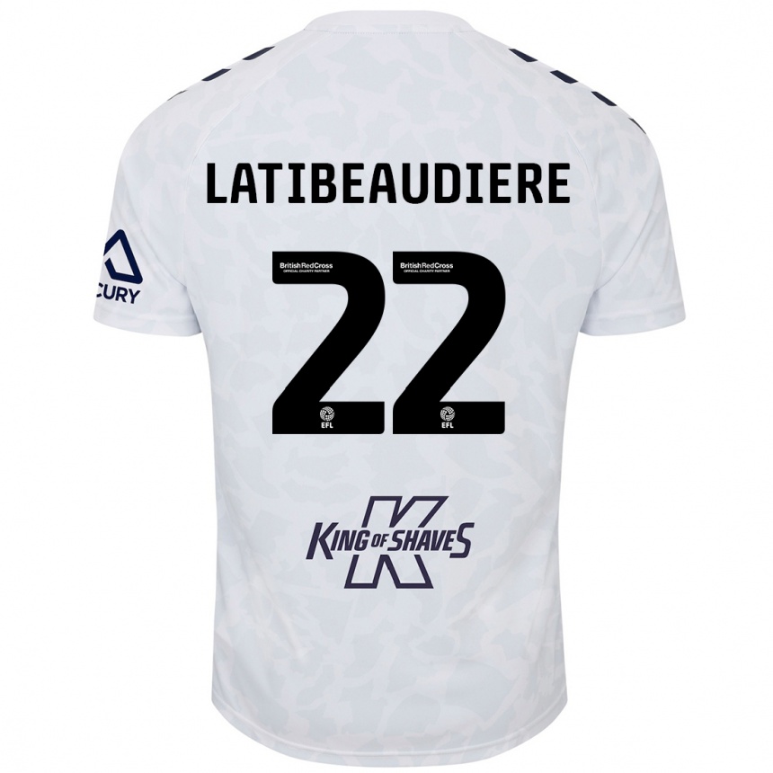 Kids Football Joel Latibeaudiere #22 White Away Jersey 2024/25 T-Shirt Nz