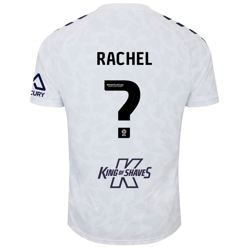 Kids Football Daniel Rachel #0 White Away Jersey 2024/25 T-Shirt Nz