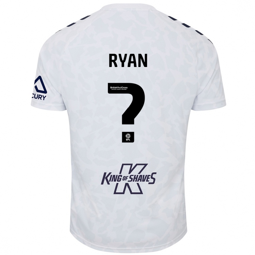 Kids Football Kain Ryan #0 White Away Jersey 2024/25 T-Shirt Nz