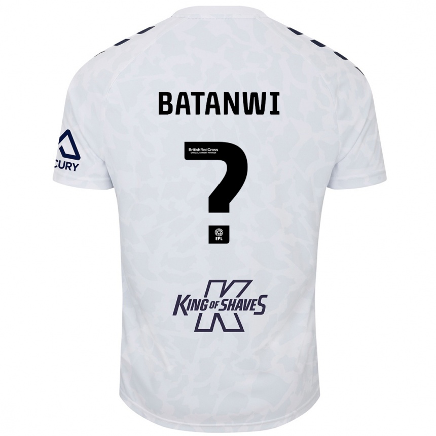 Kids Football Tristen Batanwi #0 White Away Jersey 2024/25 T-Shirt Nz