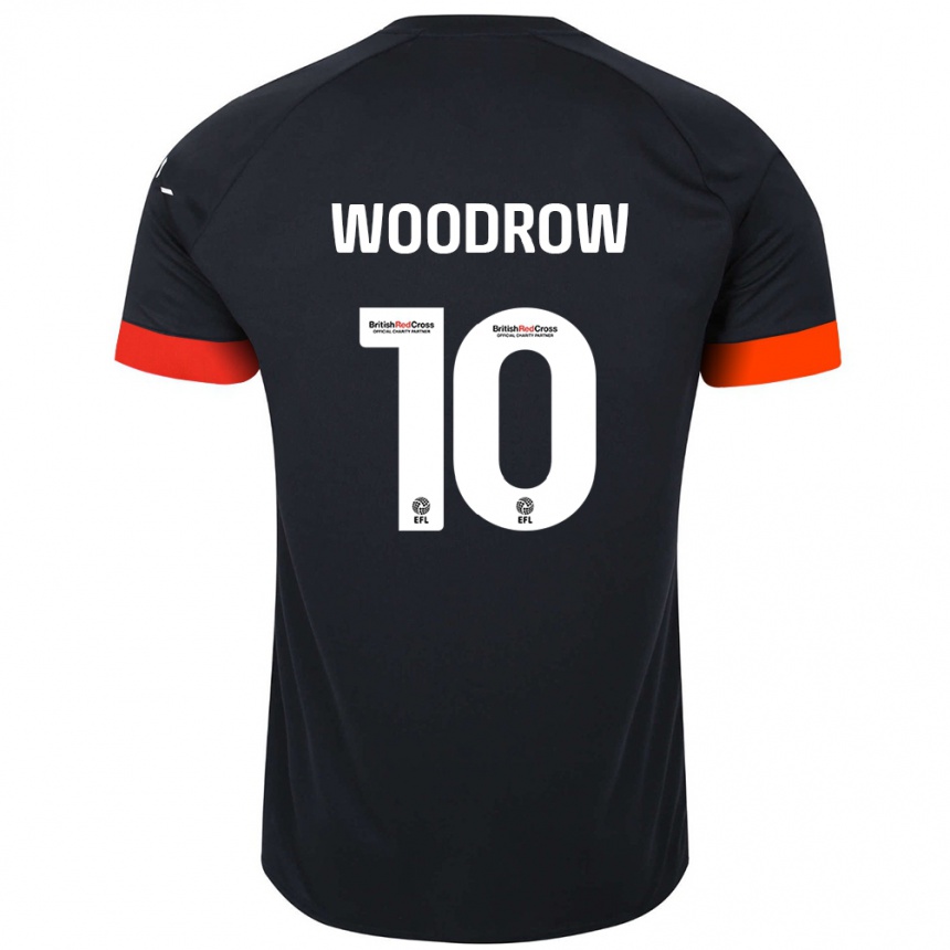 Kids Football Cauley Woodrow #10 Black Orange Away Jersey 2024/25 T-Shirt Nz