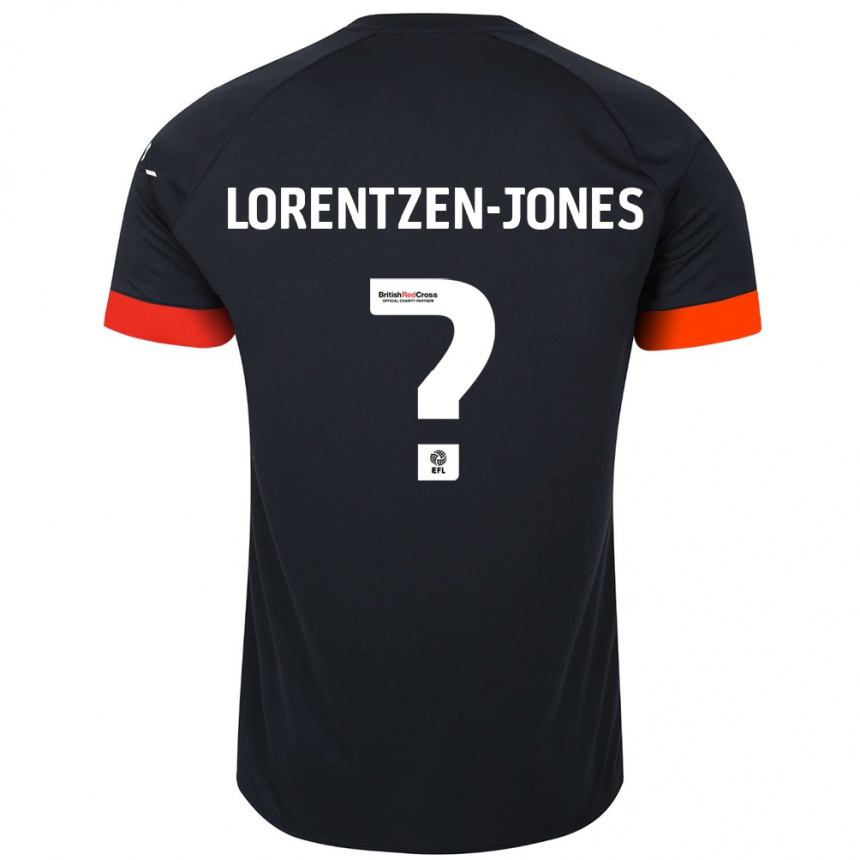 Kids Football Jack Lorentzen-Jones #0 Black Orange Away Jersey 2024/25 T-Shirt Nz