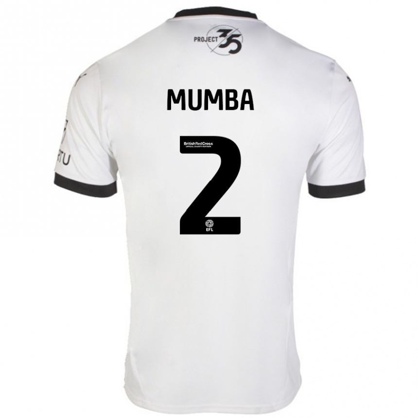 Kids Football Bali Mumba #2 White Black Away Jersey 2024/25 T-Shirt Nz