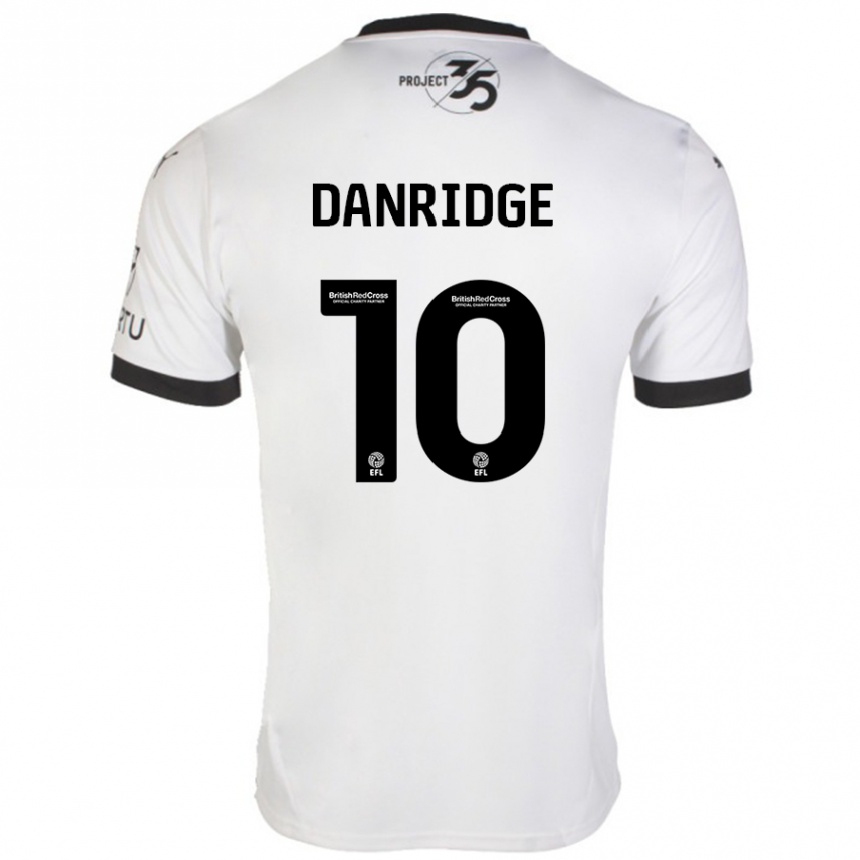 Kids Football Rebecca Danridge #10 White Black Away Jersey 2024/25 T-Shirt Nz