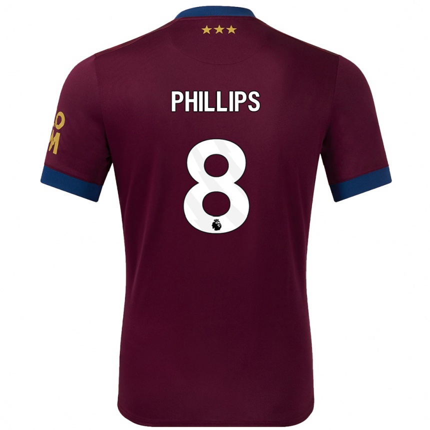 Kids Football Kalvin Phillips #8 Brown Away Jersey 2024/25 T-Shirt Nz