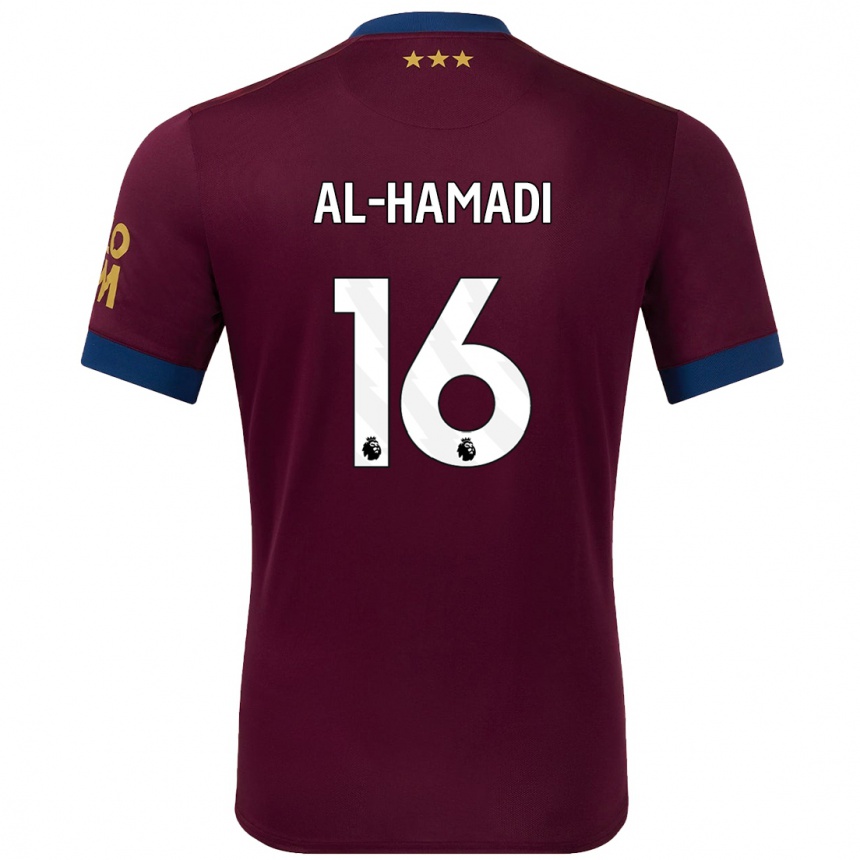 Kids Football Ali Al-Hamadi #16 Brown Away Jersey 2024/25 T-Shirt Nz