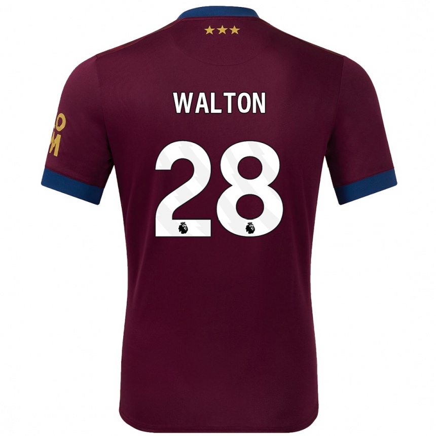 Kids Football Christian Walton #28 Brown Away Jersey 2024/25 T-Shirt Nz