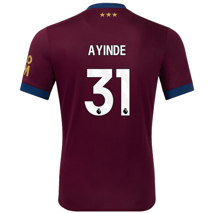 Kids Football Leon Ayinde #31 Brown Away Jersey 2024/25 T-Shirt Nz