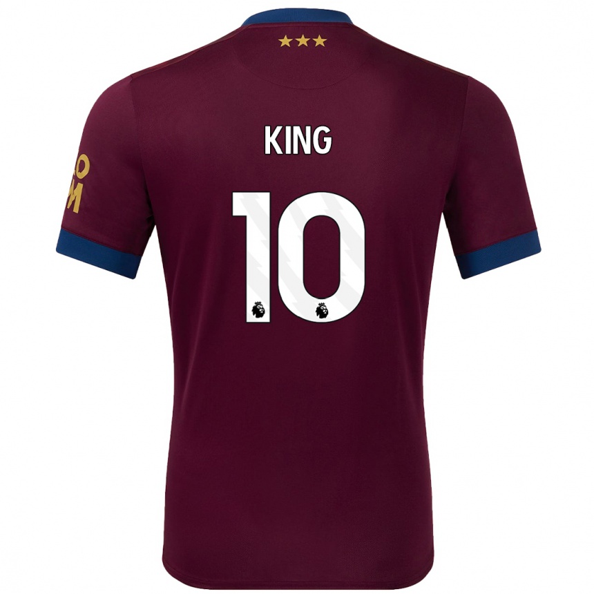 Kids Football Eloise King #10 Brown Away Jersey 2024/25 T-Shirt Nz