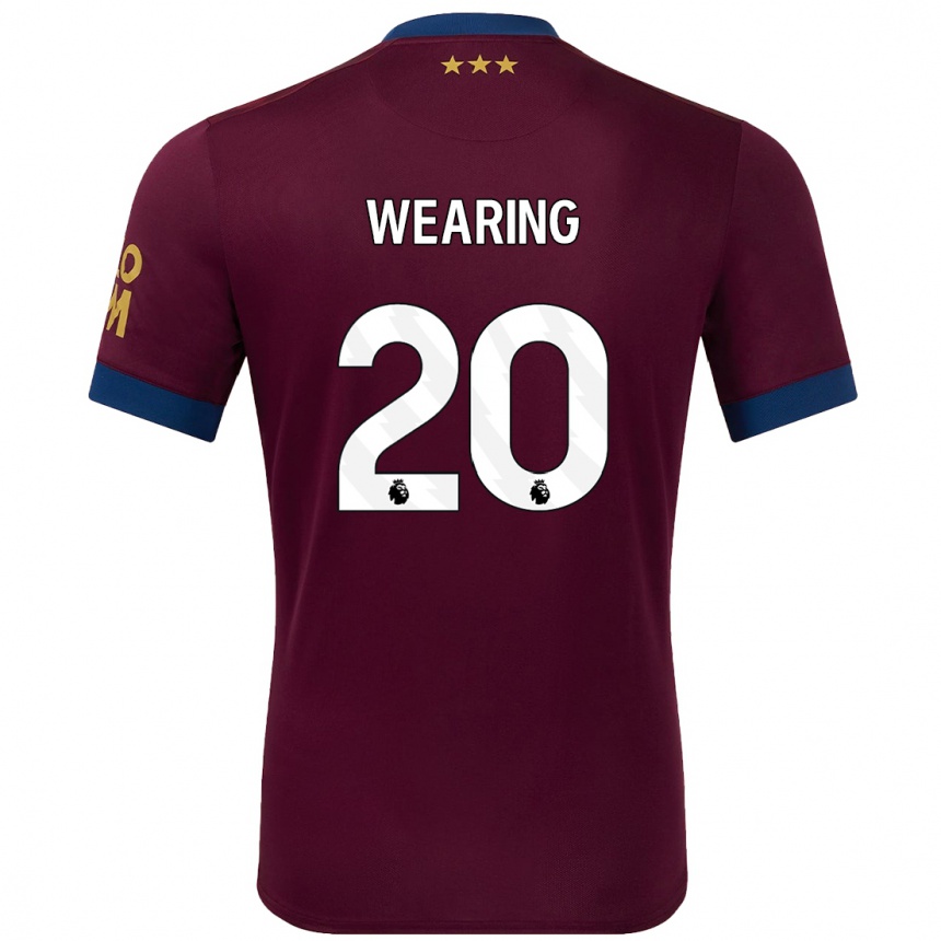 Kids Football Megan Wearing #20 Brown Away Jersey 2024/25 T-Shirt Nz