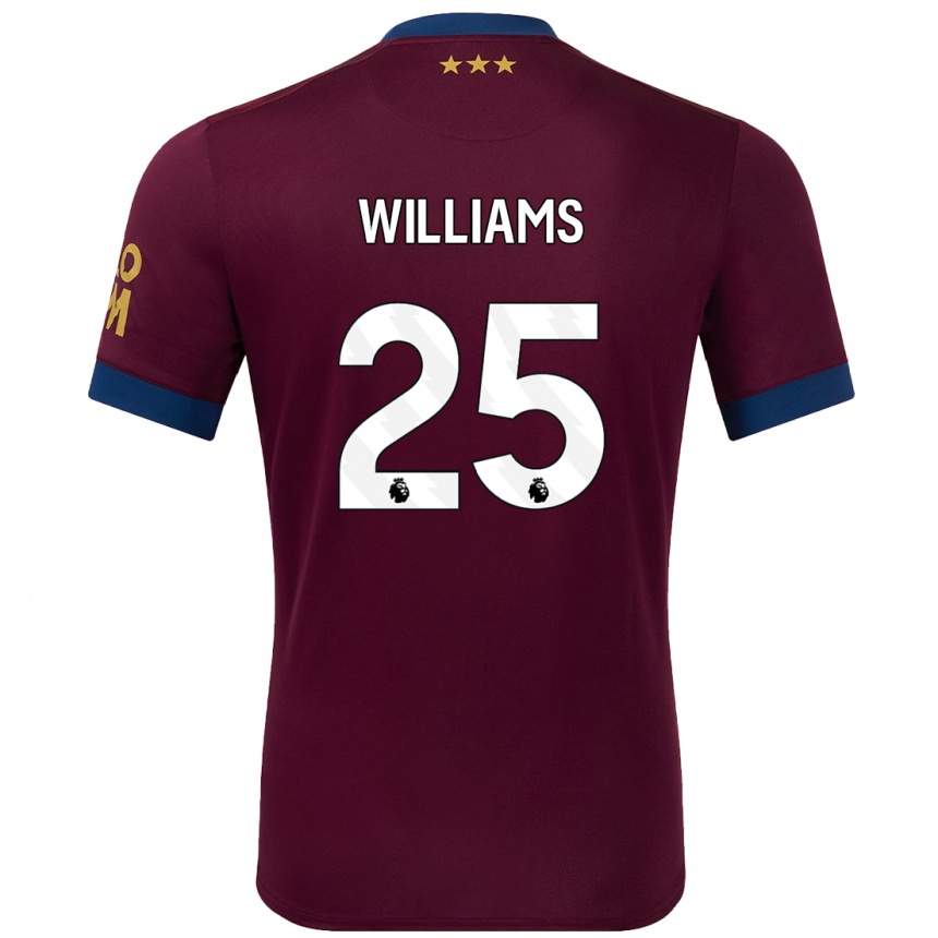 Kids Football Erin Williams #25 Brown Away Jersey 2024/25 T-Shirt Nz