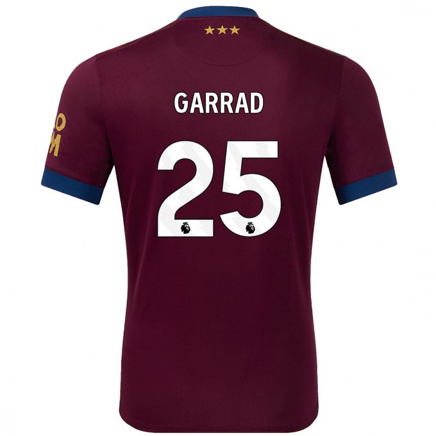 Kids Football Grace Garrad #25 Brown Away Jersey 2024/25 T-Shirt Nz