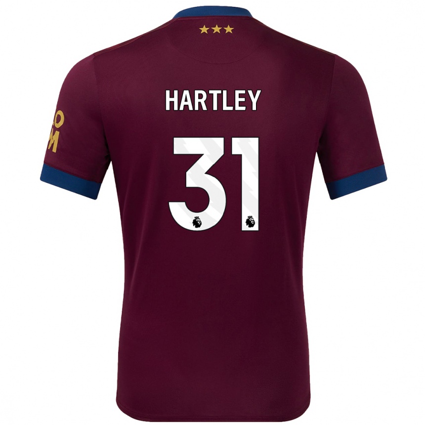 Kids Football Laura Hartley #31 Brown Away Jersey 2024/25 T-Shirt Nz