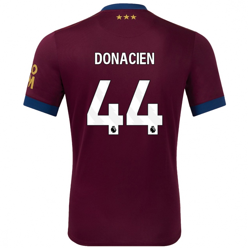 Kids Football Janoi Donacien #44 Brown Away Jersey 2024/25 T-Shirt Nz