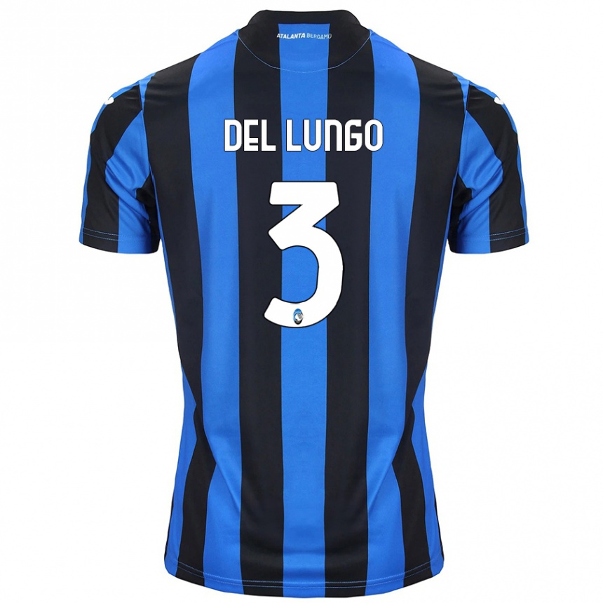 Men Football Tommaso Del Lungo #3 Blue Black Home Jersey 2024/25 T-Shirt Nz