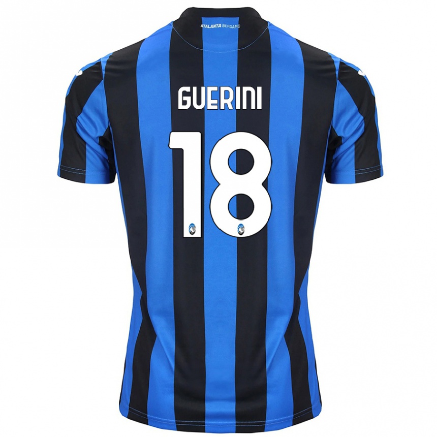 Men Football Alessio Guerini #18 Blue Black Home Jersey 2024/25 T-Shirt Nz