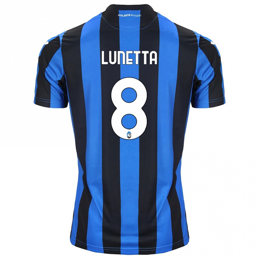 Men Football Gabriel Lunetta #8 Blue Black Home Jersey 2024/25 T-Shirt Nz