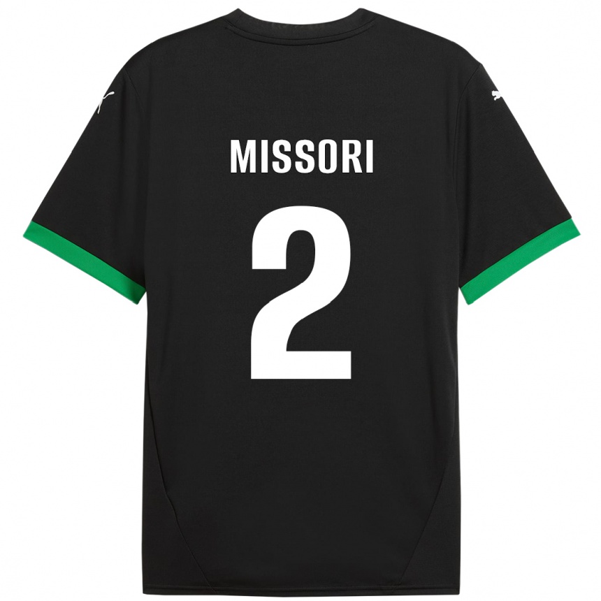 Men Football Filippo Missori #2 Black Dark Green Home Jersey 2024/25 T-Shirt Nz