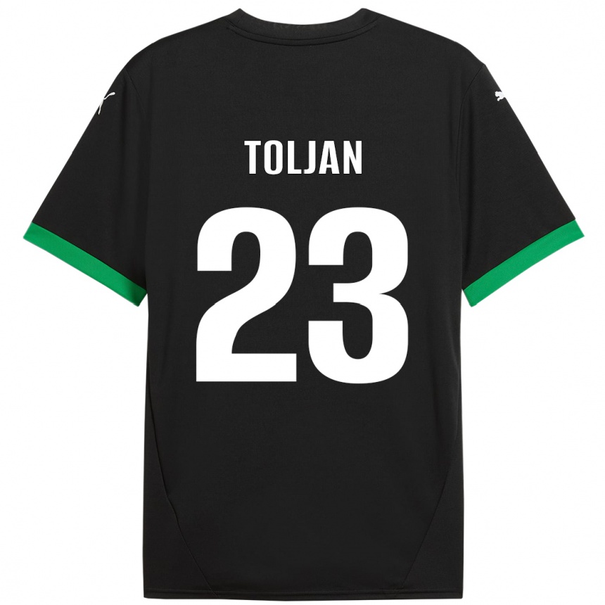 Men Football Jeremy Toljan #23 Black Dark Green Home Jersey 2024/25 T-Shirt Nz