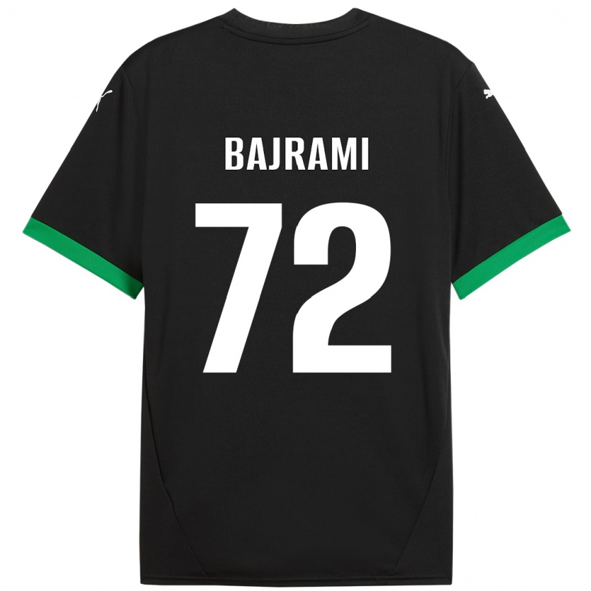 Men Football Nedim Bajrami #72 Black Dark Green Home Jersey 2024/25 T-Shirt Nz