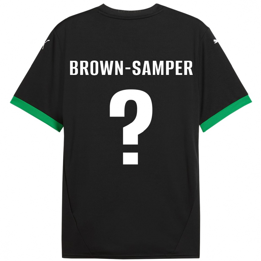 Men Football Isaac Brown-Samper #0 Black Dark Green Home Jersey 2024/25 T-Shirt Nz