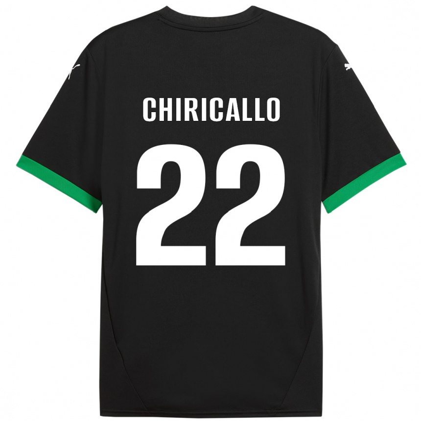 Men Football Giovanni Chiricallo #22 Black Dark Green Home Jersey 2024/25 T-Shirt Nz