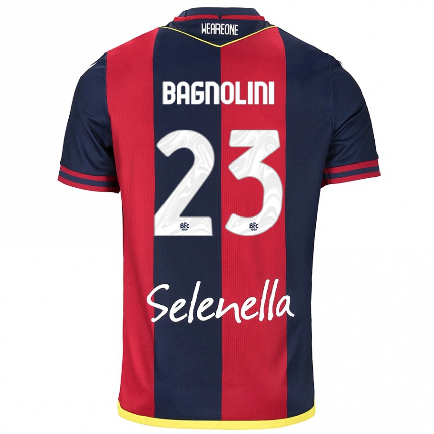 Men Football Nicola Bagnolini #23 Red Royal Blue Home Jersey 2024/25 T-Shirt Nz