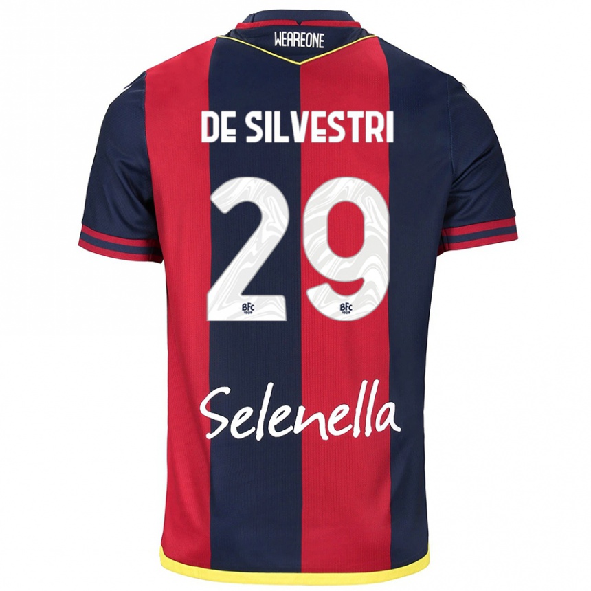 Men Football Lorenzo De Silvestri #29 Red Royal Blue Home Jersey 2024/25 T-Shirt Nz