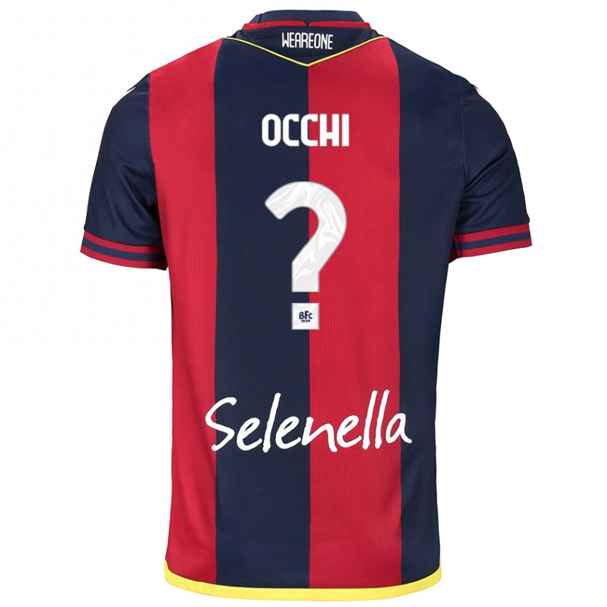 Men Football Tommaso Occhi #0 Red Royal Blue Home Jersey 2024/25 T-Shirt Nz