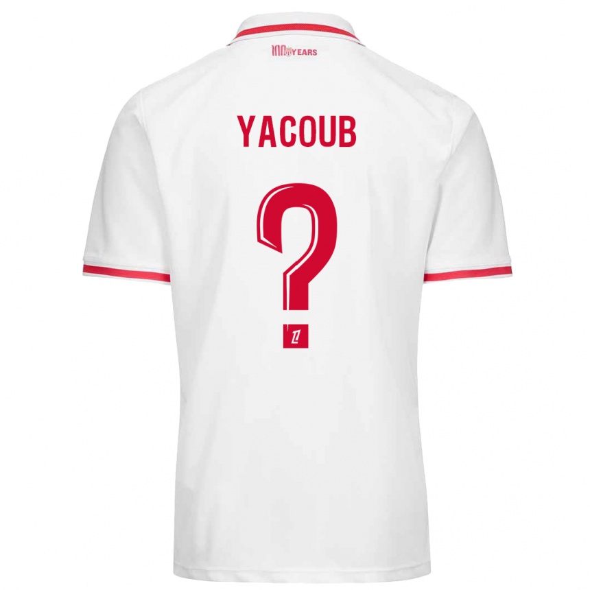 Men Football Béchir Yacoub #0 White Red Home Jersey 2024/25 T-Shirt Nz