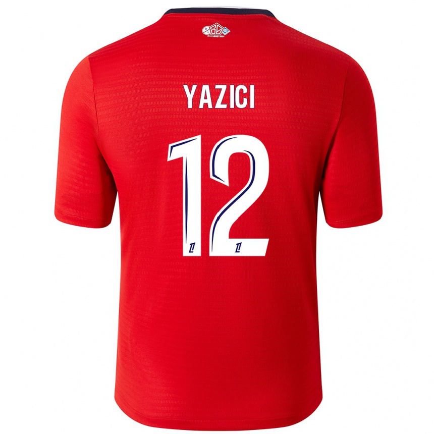 Men Football Yusuf Yazici #12 Red White Home Jersey 2024/25 T-Shirt Nz