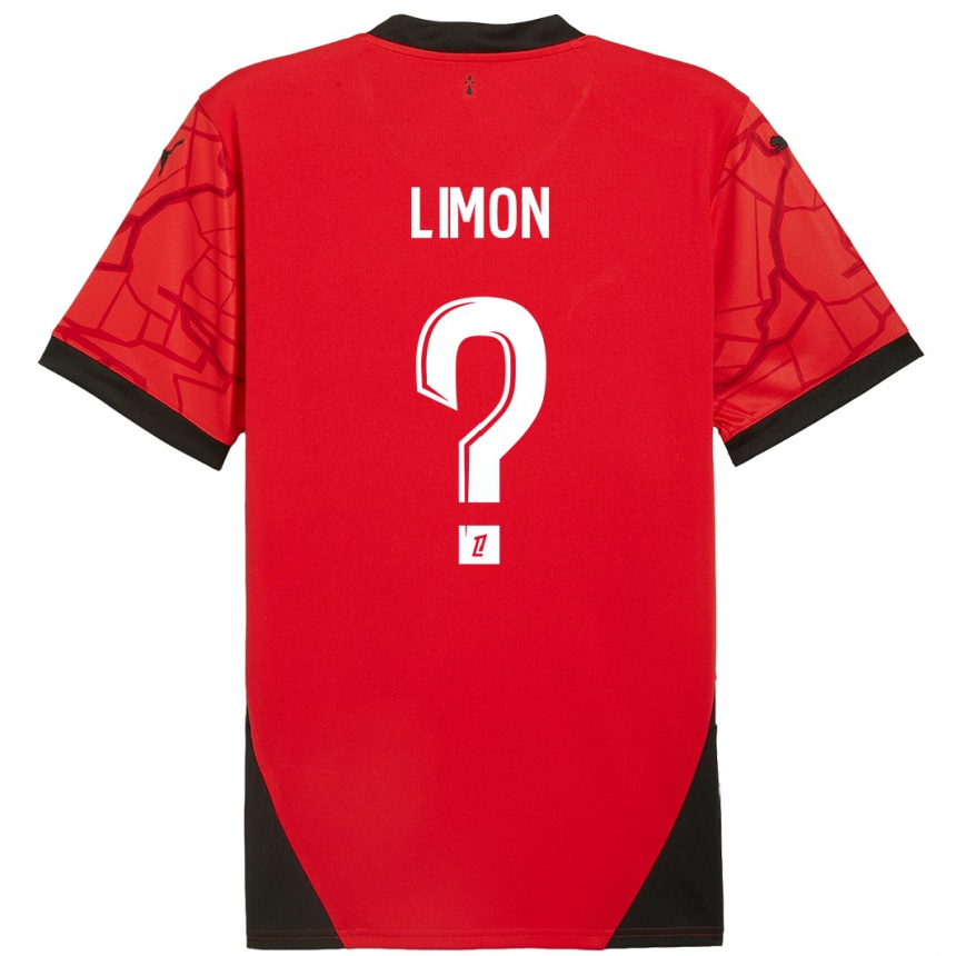 Men Football Paolo Limon #0 Red Black Home Jersey 2024/25 T-Shirt Nz