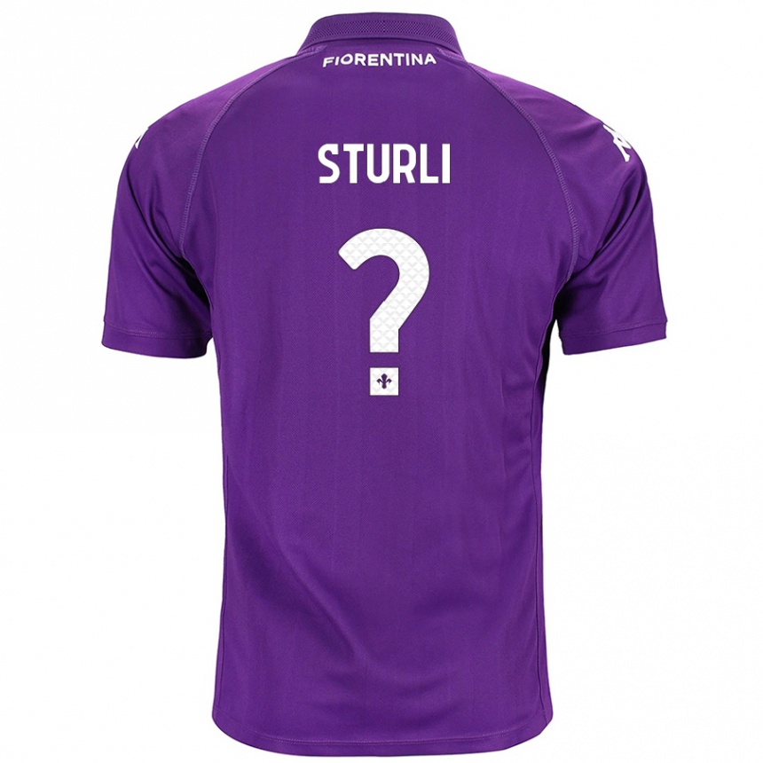 Men Football Edoardo Sturli #0 Purple Home Jersey 2024/25 T-Shirt Nz