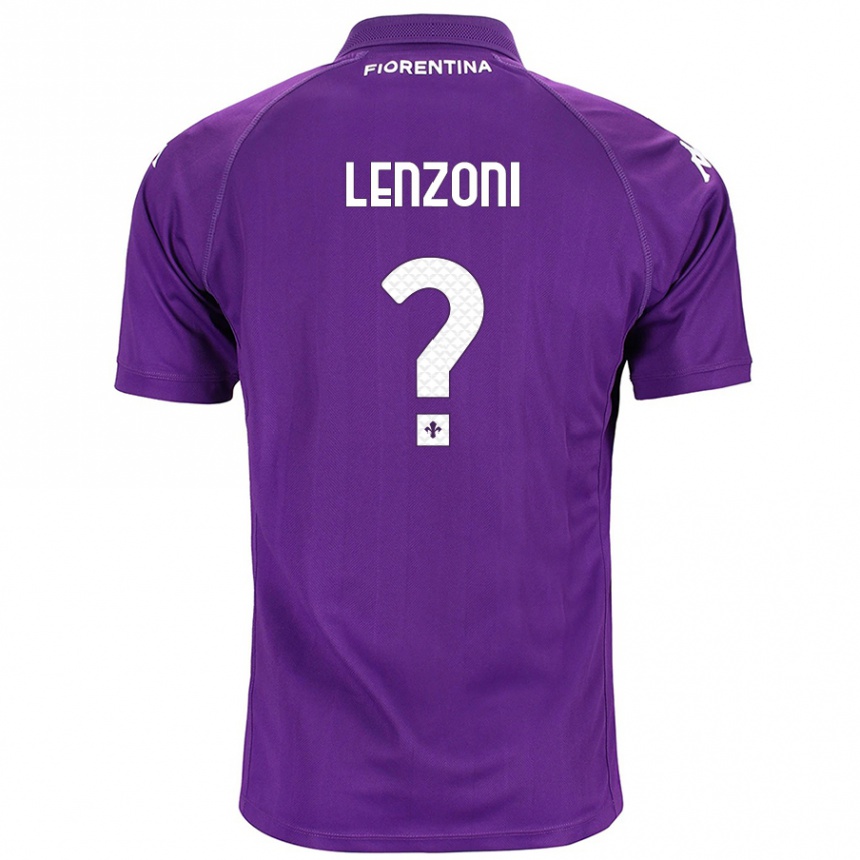 Men Football Samuele Lenzoni #0 Purple Home Jersey 2024/25 T-Shirt Nz