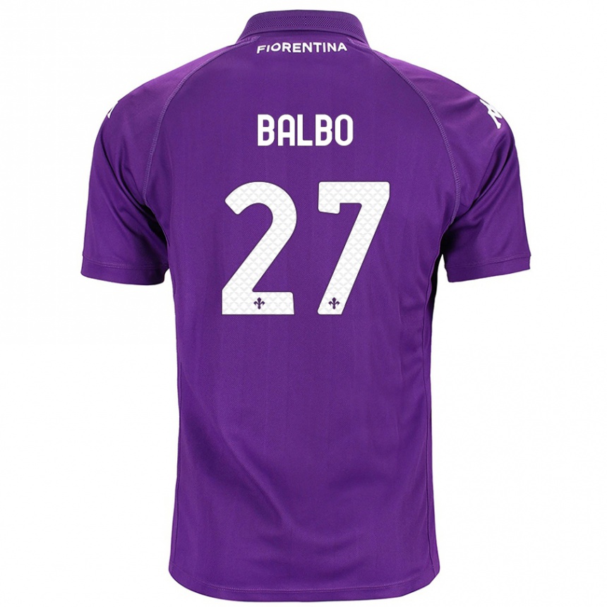 Men Football Luis Balbo #27 Purple Home Jersey 2024/25 T-Shirt Nz