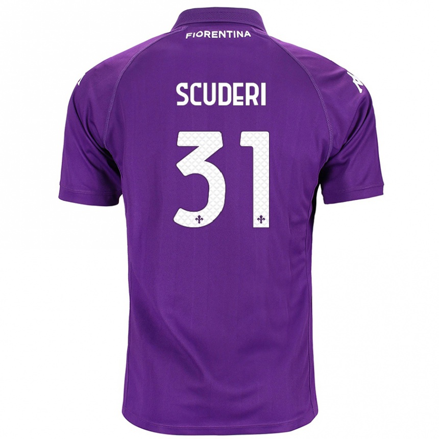 Men Football Giulio Scuderi #31 Purple Home Jersey 2024/25 T-Shirt Nz