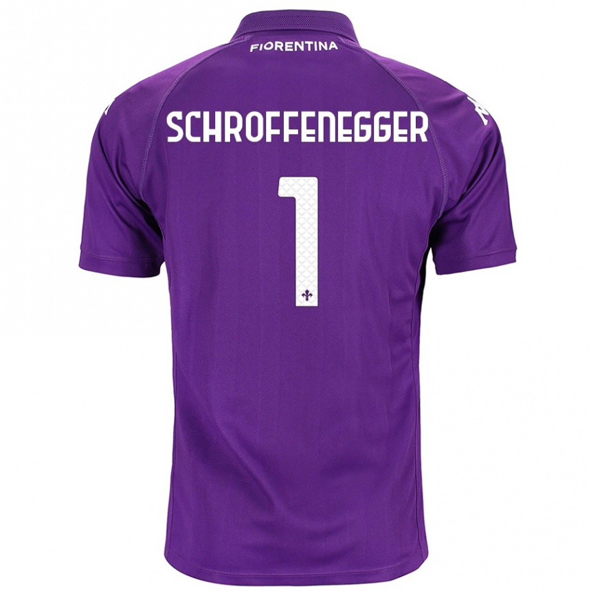 Men Football Katja Schroffenegger #1 Purple Home Jersey 2024/25 T-Shirt Nz