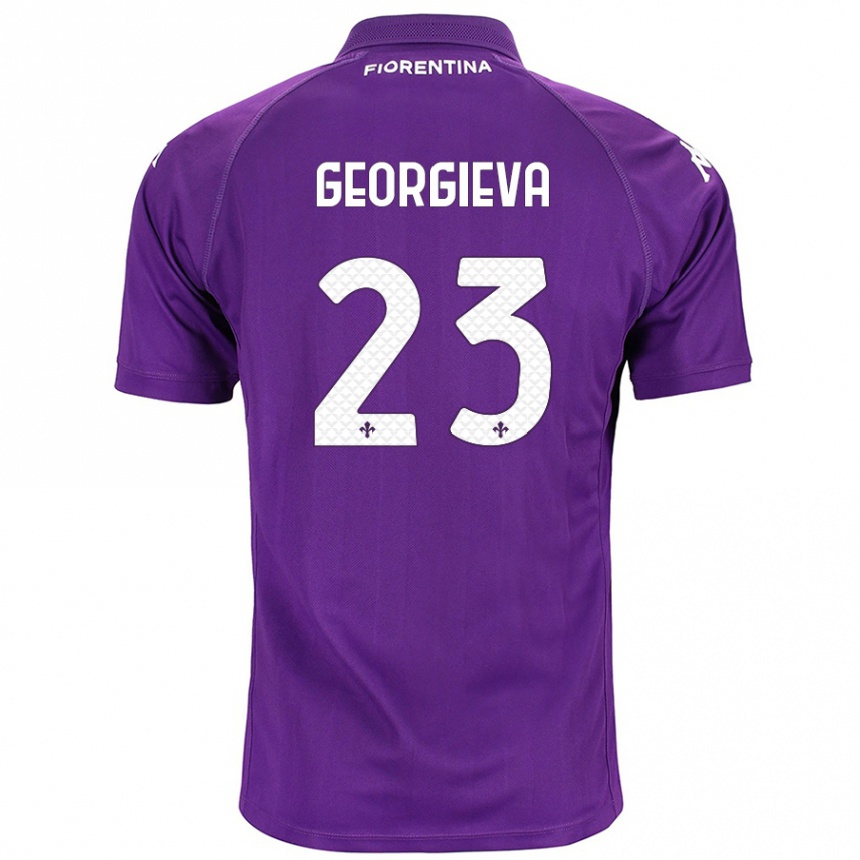 Men Football Marina Georgieva #23 Purple Home Jersey 2024/25 T-Shirt Nz